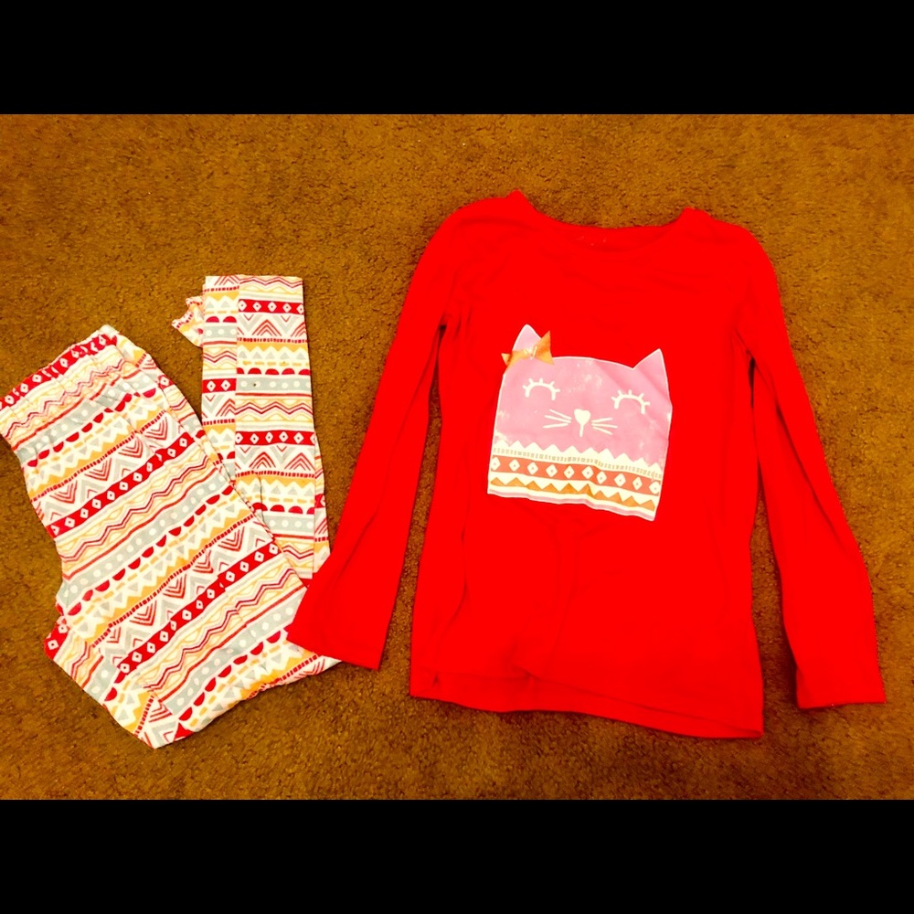 Cat and Jack printed PJ set